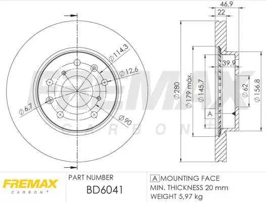 Bremžu diski FREMAX BD6041