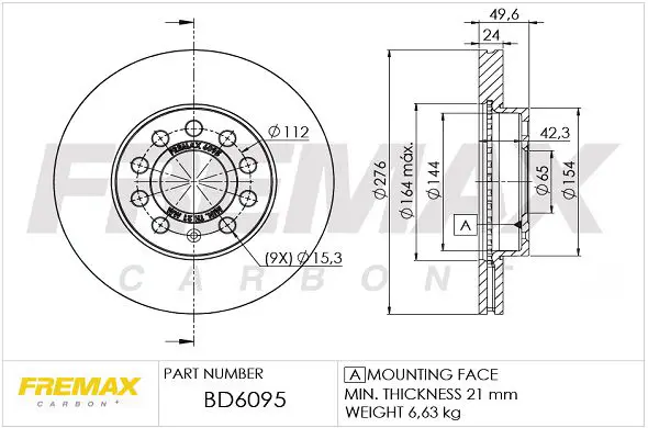 Bremžu diski FREMAX BD6095