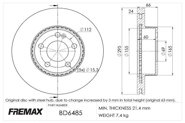 Brake Disc FREMAX BD6485