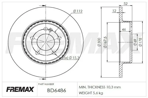 Brake Disc FREMAX BD6486