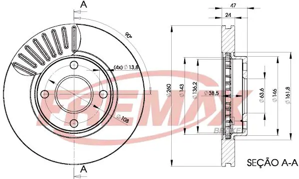 Bremžu diski FREMAX BD6784