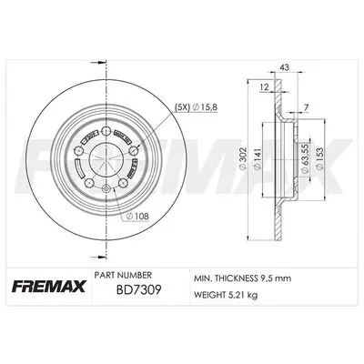 Brake Disc FREMAX BD7309