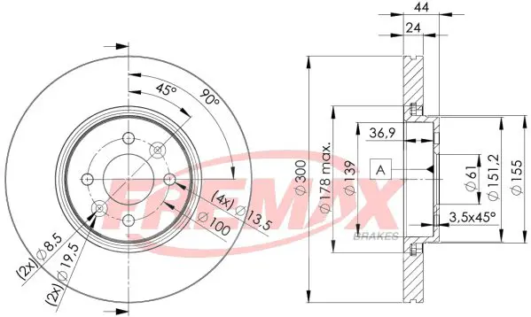 Bremžu diski FREMAX BD7897