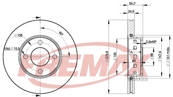 Bremžu diski FREMAX BD8012