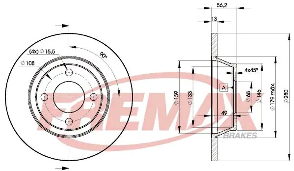 Bremžu diski FREMAX BD8014