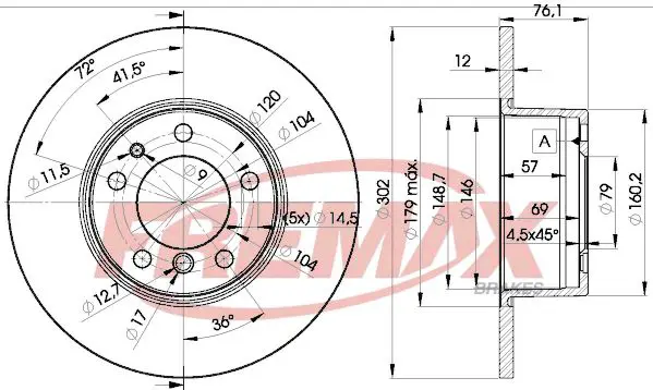 Bremžu diski FREMAX BD8042