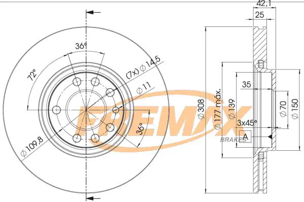 Bremžu diski FREMAX BD9061