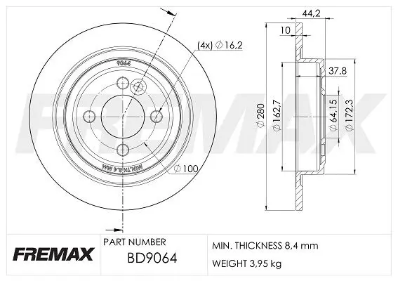 Bremžu diski FREMAX BD9064