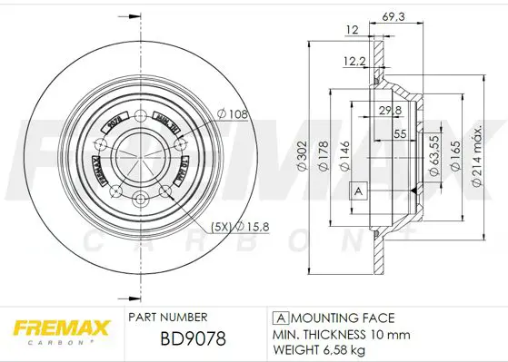 Bremžu diski FREMAX BD9078