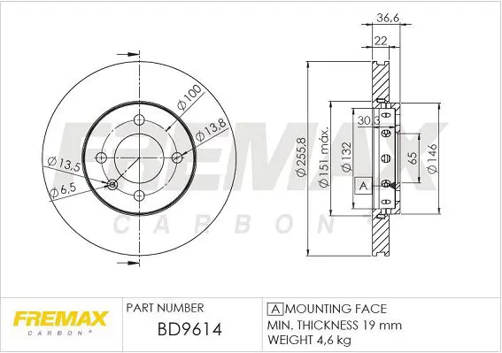 Bremžu diski FREMAX BD9614