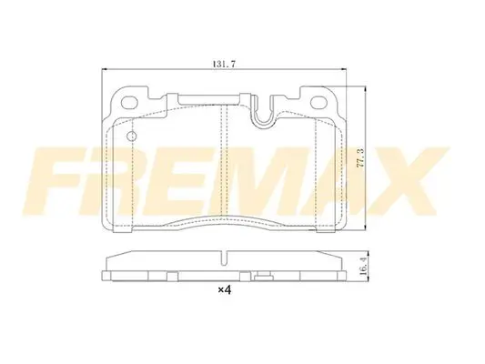 Brake Pad Set, disc brake FREMAX