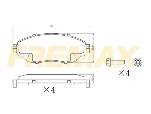 Brake Pad Set, disc brake FREMAX