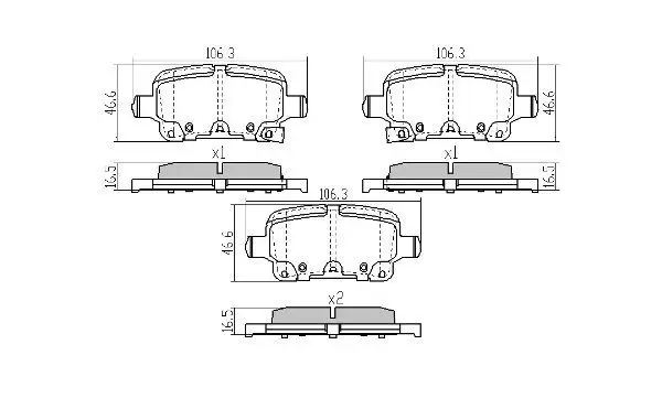 Brake Pad Set, disc brake FREMAX