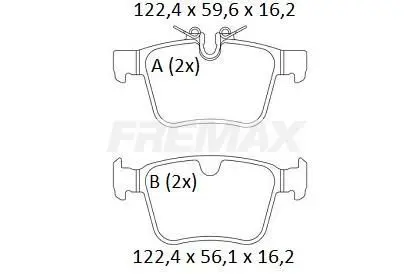 Brake Pad Set, disc brake FREMAX