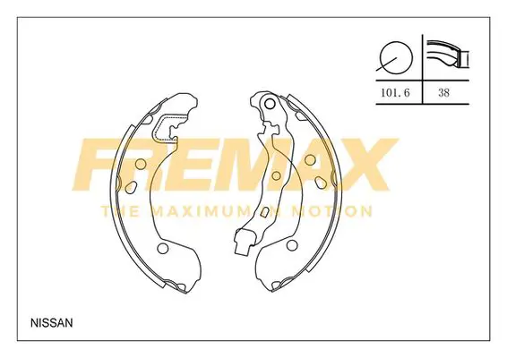 Bremžu loku komplekts FREMAX FBS053101