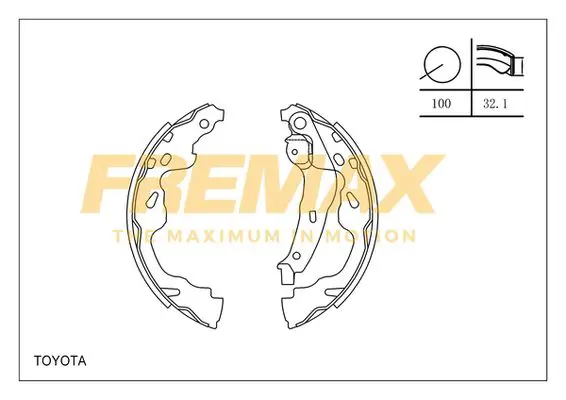 Bremžu loku komplekts FREMAX FBS053201