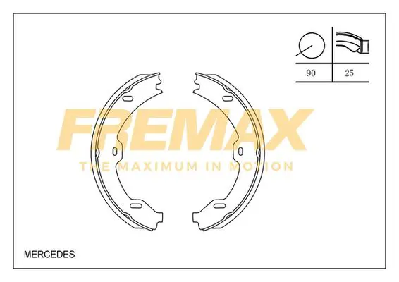 Bremžu loku komplekts FREMAX FBS0593