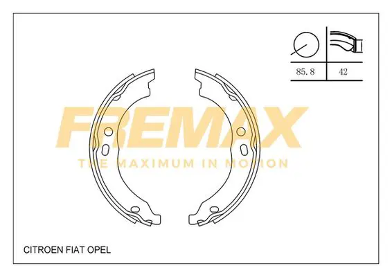 Bremžu loku komplekts FREMAX FBS0675