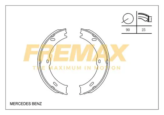 Bremžu loku komplekts FREMAX FBS0747