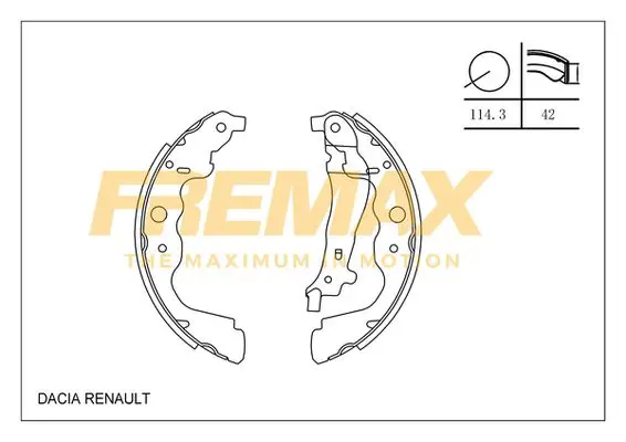 Bremžu loku komplekts FREMAX FBS0795