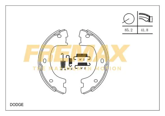 Bremžu loku komplekts FREMAX FBS0797