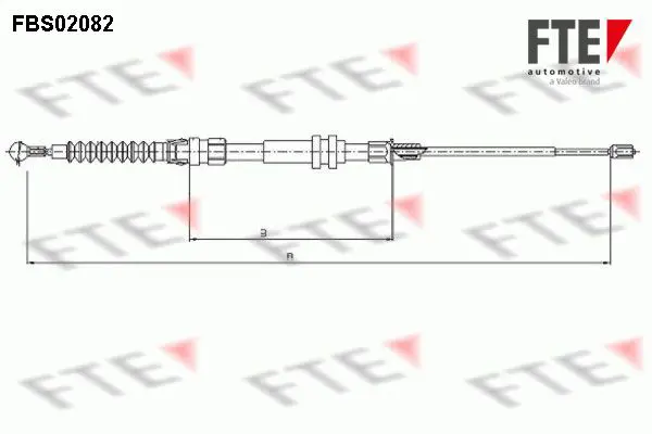 Cable Pull, parking brake FTE Automotive