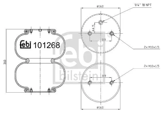 Pneimoatsperes spilvens, Pneimopiekare Febi 101268