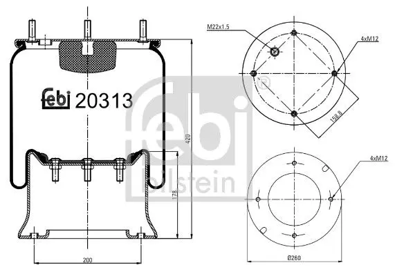 Pneimoatsperes spilvens, Pneimopiekare Febi 20313