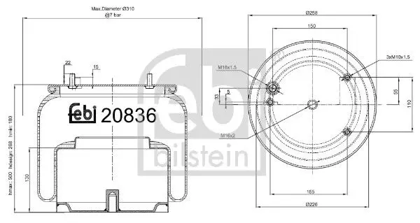Pneimoatsperes spilvens, Pneimopiekare Febi 20836