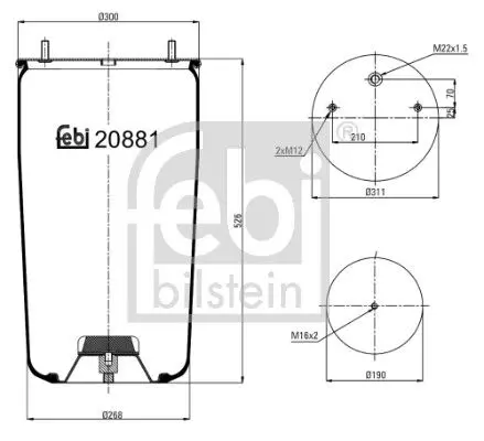 Pneimoatsperes spilvens, Pneimopiekare Febi 20881