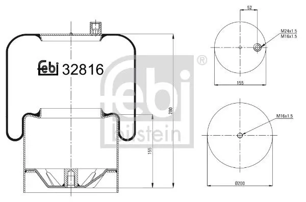 Pneimoatsperes spilvens, Pneimopiekare Febi 32816