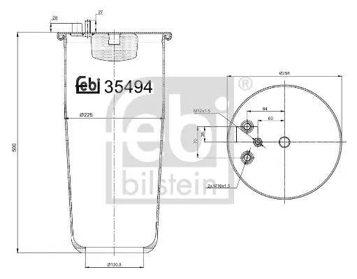 Pneimoatsperes spilvens, Pneimopiekare Febi 35494