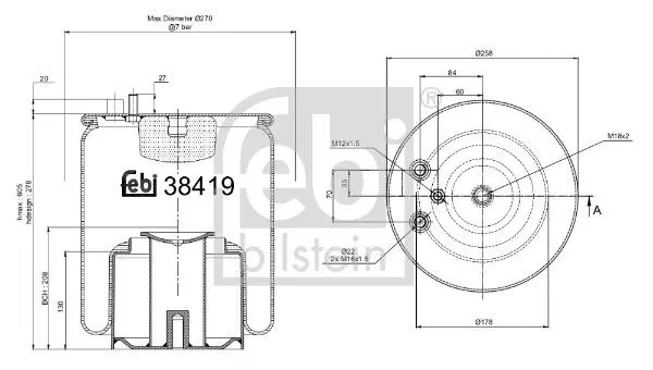 Pneimoatsperes spilvens, Pneimopiekare Febi 38419