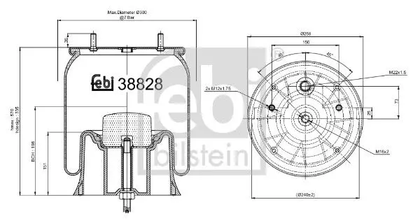 Pneimoatsperes spilvens, Pneimopiekare Febi 38828