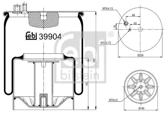 Pneimoatsperes spilvens, Pneimopiekare Febi 39904