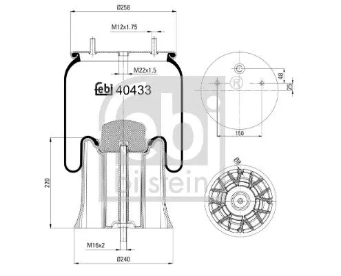 Pneimoatsperes spilvens, Pneimopiekare Febi 40433