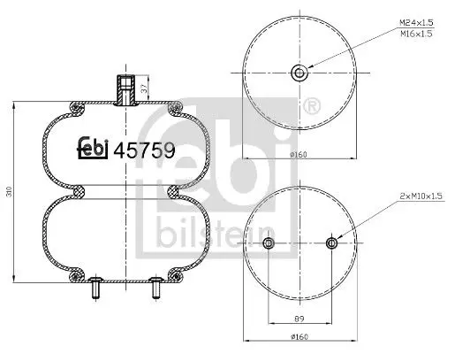 Pneimoatsperes spilvens, Pneimopiekare Febi 45759