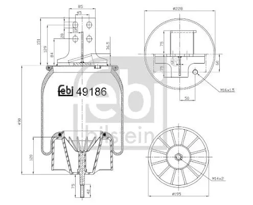 Pneimoatsperes spilvens, Pneimopiekare Febi 49186