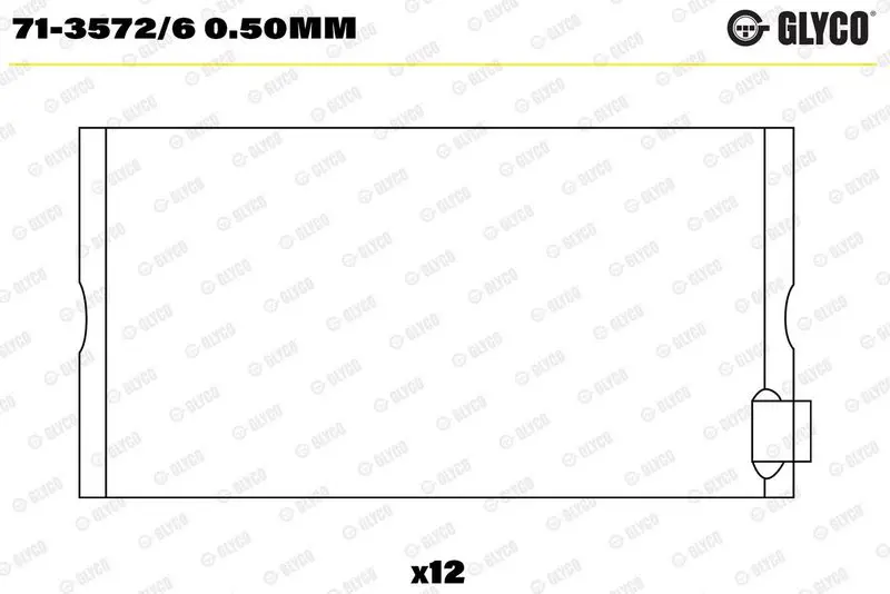Klaņa gultnis GLYCO 7135726050mm