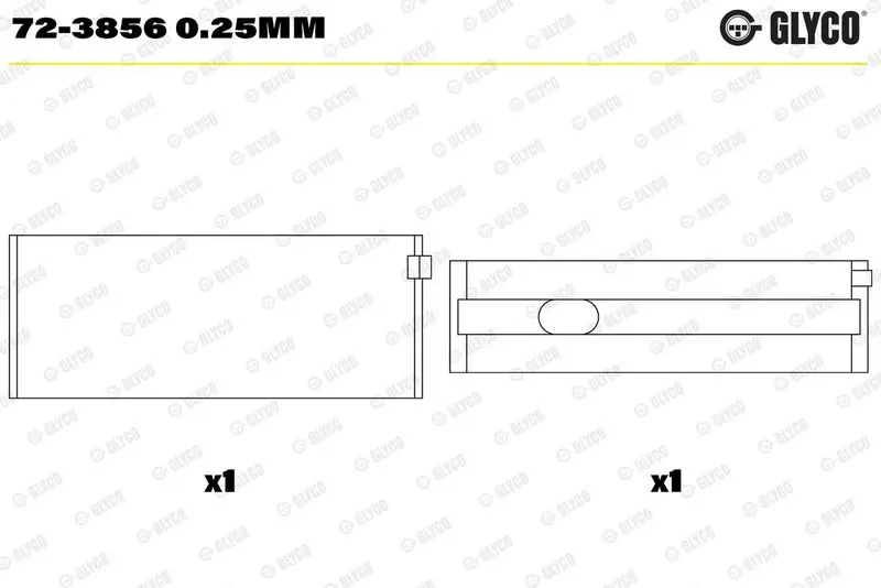 Kloķvārpstas gultnis GLYCO 723856025MM