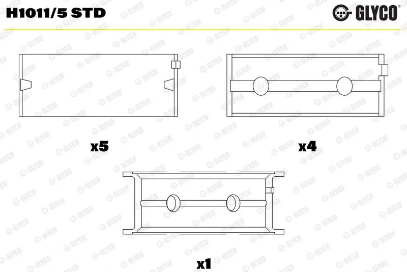 Kloķvārpstas gultnis GLYCO H10115STD