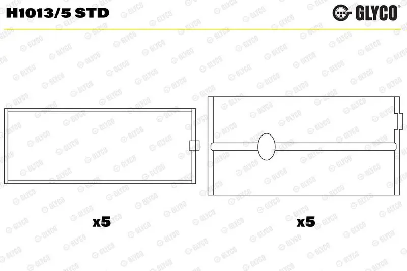Kloķvārpstas gultnis GLYCO H10135STD