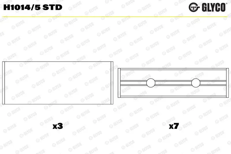 Kloķvārpstas gultnis GLYCO H10145STD