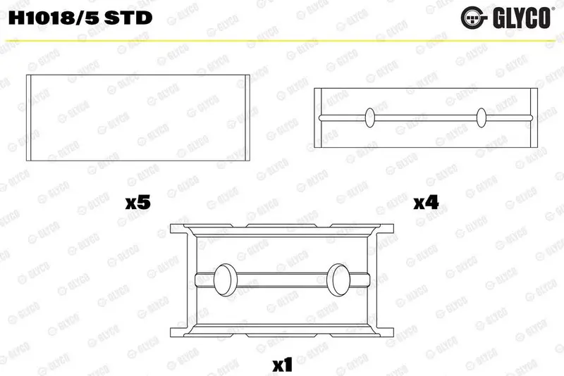 Kloķvārpstas gultnis GLYCO H10185STD