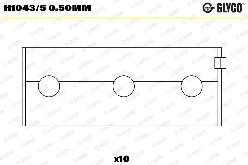 Kloķvārpstas gultnis GLYCO H10435050mm