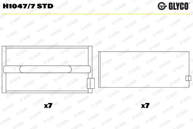 Kloķvārpstas gultnis GLYCO H10477STD
