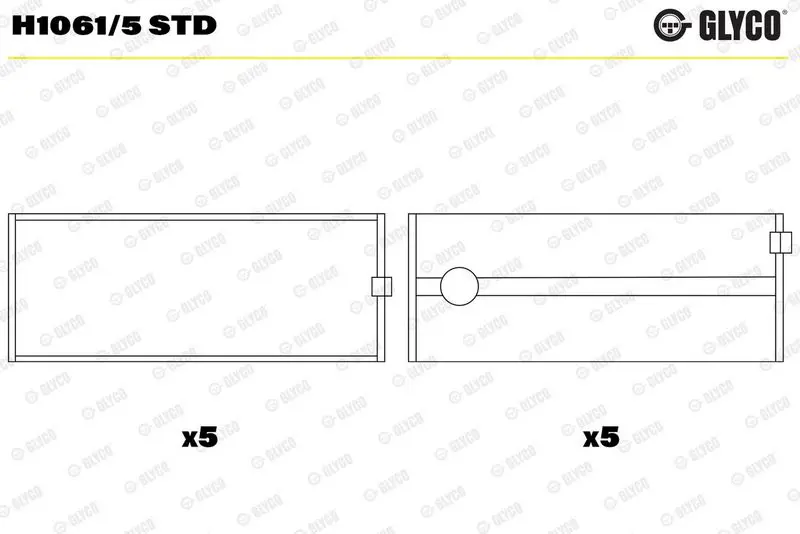 Kloķvārpstas gultnis GLYCO H10615STD
