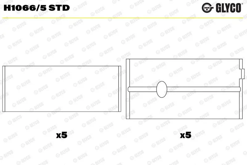 Kloķvārpstas gultnis GLYCO H10665STD