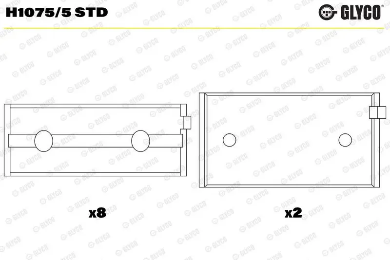 Kloķvārpstas gultnis GLYCO H10755STD
