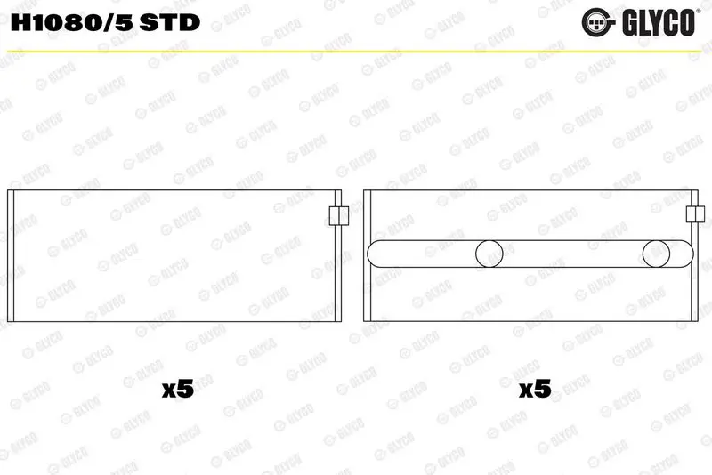 Kloķvārpstas gultnis GLYCO H10805STD